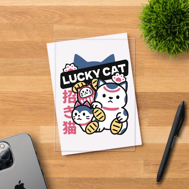 Lucky Cat Maneki Neko – Japanese Fortune Cat  Acryleinladungen (Insitu (Einladungskarte))