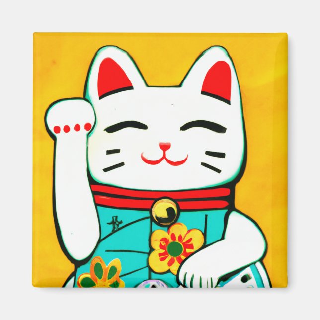 Lucky cat Maneki Neko Magnet (Vorne)