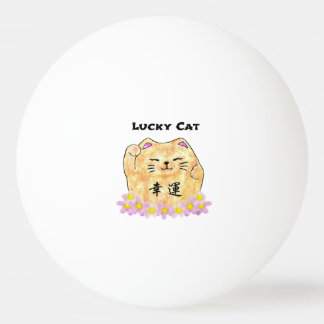 Lucky Cat (Maneki Neko) Ping Pong Ball Tischtennisball