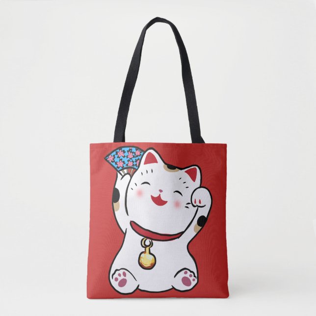 Lucky Cat Maneki Neko Tasche (Vorderseite)