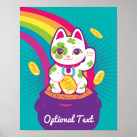 Lucky Cat Maneki Neko Viel Glück Pot of Gold