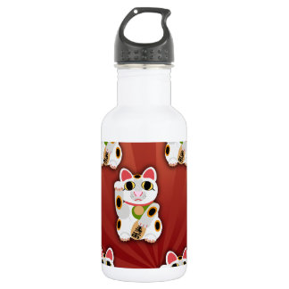 Lucky Cat Pattern Cartoon Fortune Pet White Kitty Trinkflasche