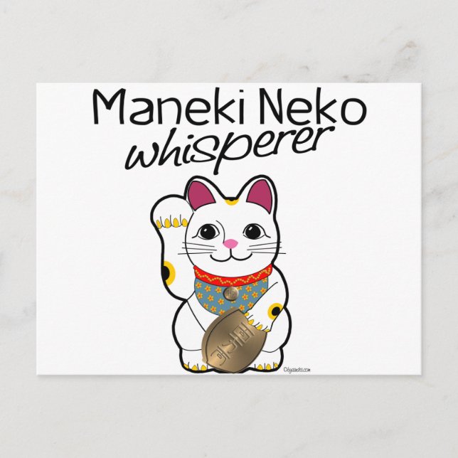 Lucky Cat Whisperer Postkarte (Vorderseite)