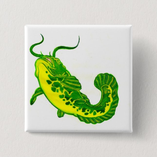 Lucky Catfish Button (Vorderseite)