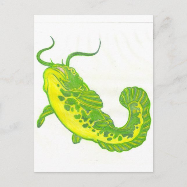 Lucky Catfish Postkarte (Vorderseite)