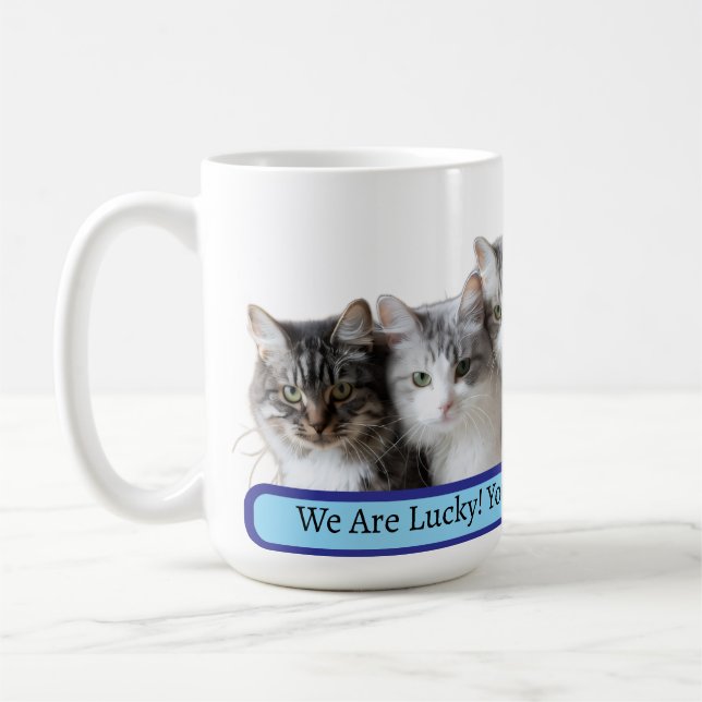 Lucky Cats Best Dad Kaffeetasse (Links)