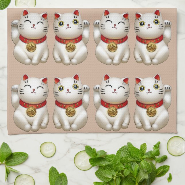 Lucky Cats Handtuch (Gefaltet)