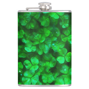 Lucky Celtic Irish Green Kleeblatts Flachmann