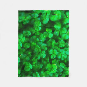 Lucky Celtic Irish Green Kleeblatts Fleecedecke