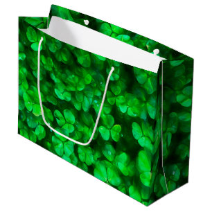 Lucky Celtic Irish Green Kleeblatts Große Geschenktüte