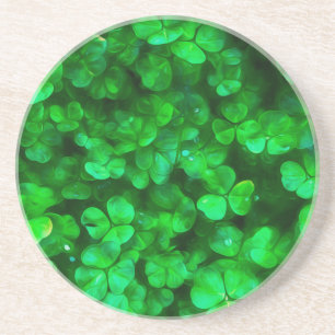 Lucky Celtic Irish Green Kleeblatts Sandstein Untersetzer