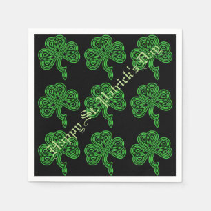 Lucky Celtic Kleeblatt Pattern Napkins Serviette