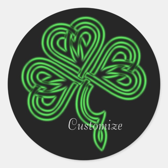 Lucky Celtic Kleeblatt Sticker (Vorderseite)
