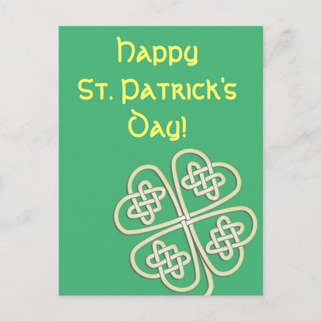 Lucky Celtic St. Patrick's Day Postcard Postkarte (Vorderseite)