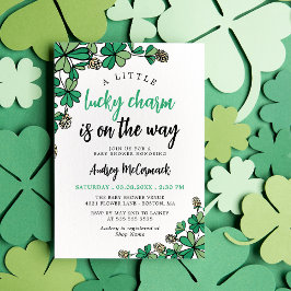 Lucky Charm auf dem Weg Green Baby Dusche Einladung