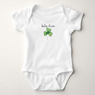 Lucky Charm Baby Bodysuit mit Kleeblatt Baby Strampler