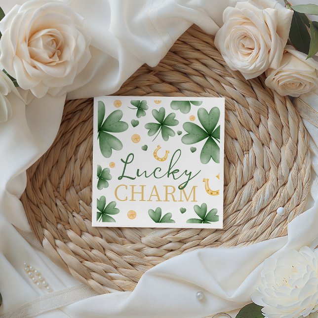Lucky Charm Baby Shower Paper Napkins Serviette (Von Creator hochgeladen)