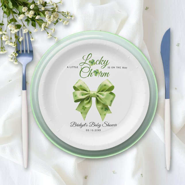 Lucky Charm Bogen St. Patrick's Day Babydusche Pappteller (Von Creator hochgeladen)
