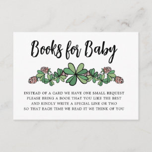 Lucky Charm Books for Baby Girl Baby Shooter Begleitkarte
