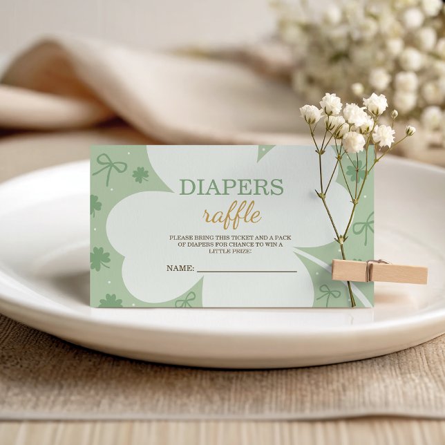 Lucky Charm Diaper Raffle Card Begleitkarte (Von Creator hochgeladen)
