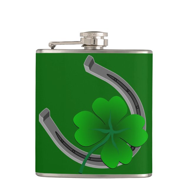 Lucky Charm Flask St. Patrick's Luck Drink Flask Flachmann (Vorderseite)