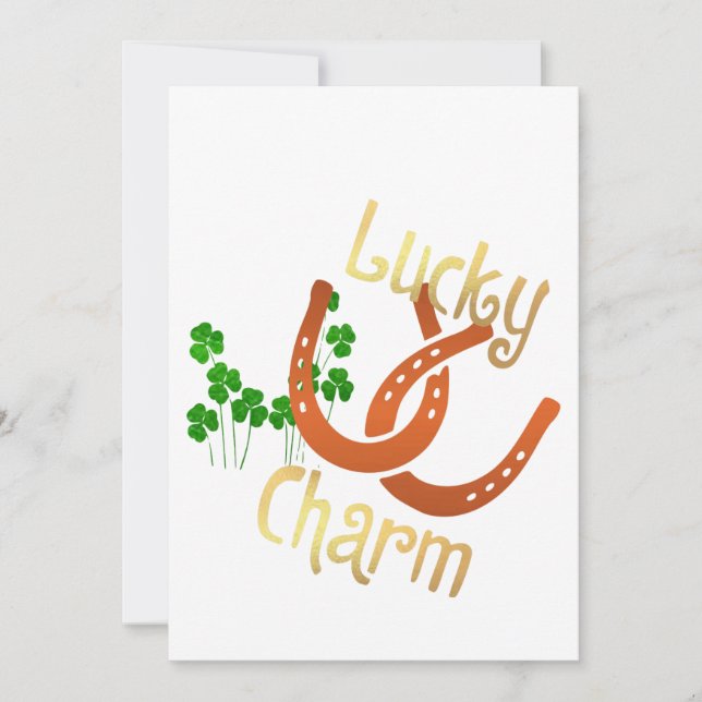 Lucky Charm Flat Card Feiertagskarte (Vorderseite)