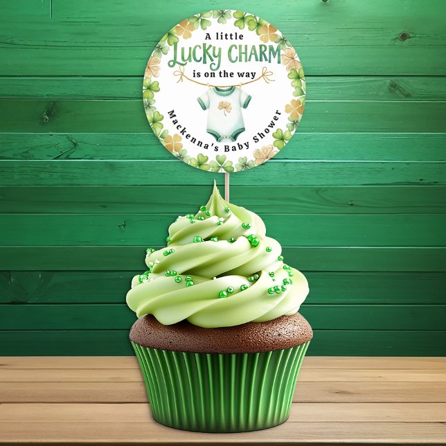 Lucky Charm Irish Baby Dusche Gefallen Sticker (Favor Sticker)