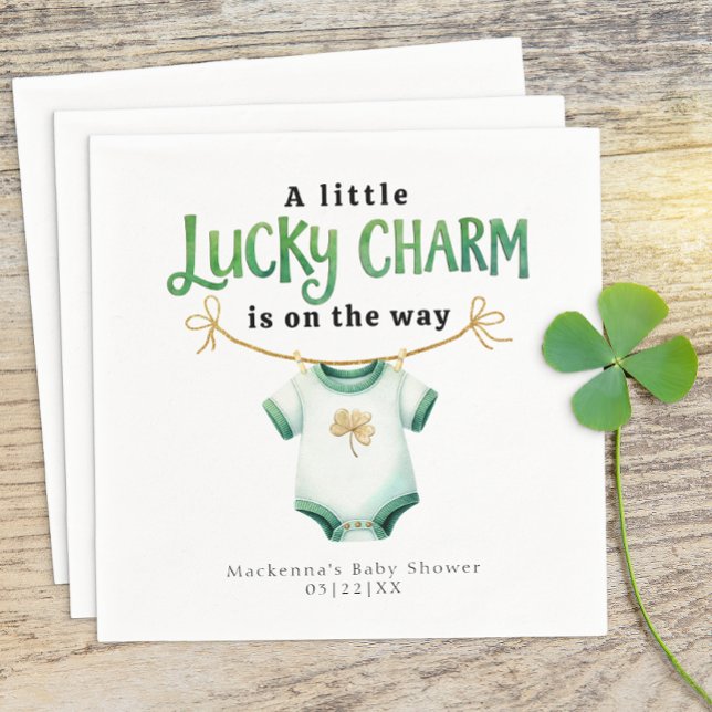 Lucky Charm Irish Baby Dusche Napkins Serviette (Lucky Charm Baby Shower Napkins)