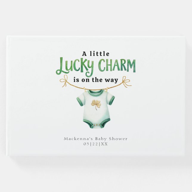 Lucky Charm Irish Baby Showbook Gästebuch (Vorderseite)
