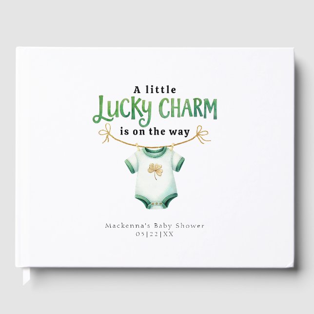 Lucky Charm Irish Baby Showbook Gästebuch (Vorderseite)