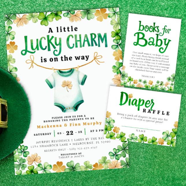 Lucky Charm Irish Baby Shower Einladung (Irish Baby Shower)