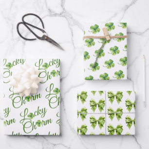 Lucky charm Klee St. Patrick's Day Baby Shower Geschenkpapier Set
