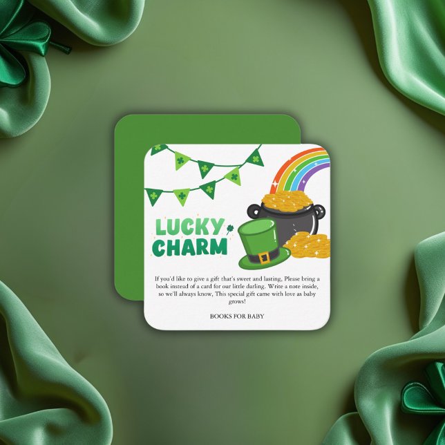Lucky Charm Kleeblatt St. Patrick's Day Baby Showe Begleitkarte (Von Creator hochgeladen)