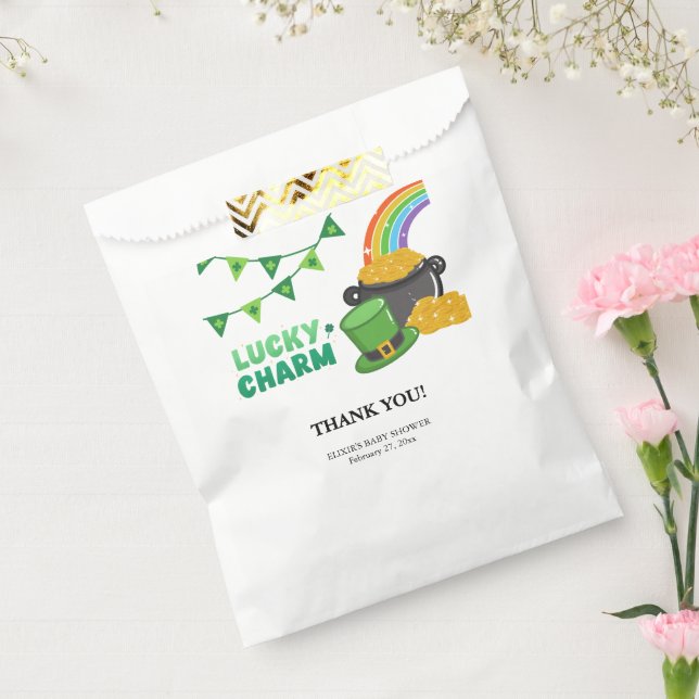 Lucky Charm Kleeblatt St. Patrick's Day Baby Showe Geschenktütchen (Versiegelt)