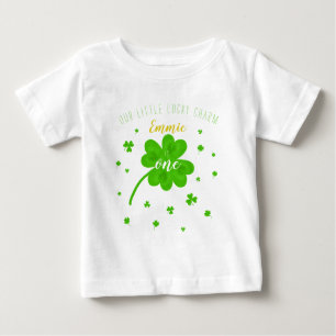 Lucky Charm Kleeblatt St. Patricks Geburtstag Baby T-shirt