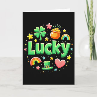 Lucky Charm Patricks Day Pot Of Gold Irish Shamroc Karte
