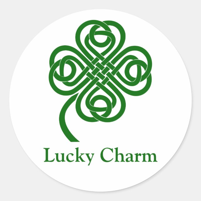 Lucky Charm Runder Aufkleber (Vorderseite)