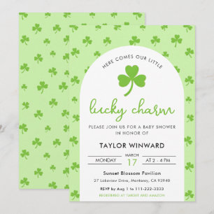 Lucky Charm St. Patrick's Day Babyparty Einladung