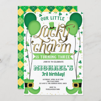 Lucky Charm, St Patrick's Day, Geburtstag Einladung
