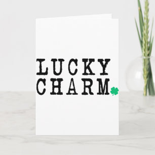 Lucky Charm St. Patricks Day Glücksklee T-Shirt  Karte