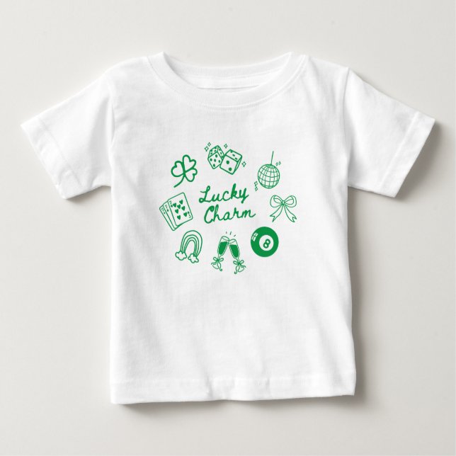 Lucky Charm St Patricks Day Lucky Clover Baby T-shirt (Vorderseite)