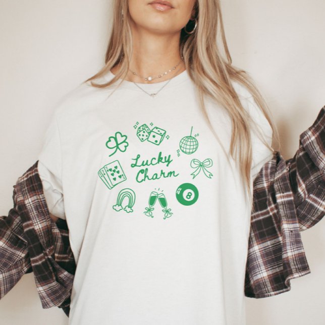 Lucky Charm St Patricks Day Lucky Clover T-Shirt (Von Creator hochgeladen)