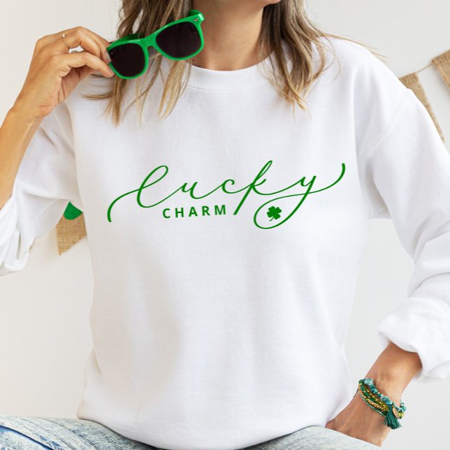 Lucky Charm St. Patrick's Day Niedliches grünes Sk Sweatshirt (Von Creator hochgeladen)