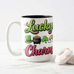 Lucky Charm St. Patrick's Day Regenbogen Goldtopf Zweifarbige Tasse