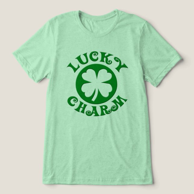 Lucky Charm St. Patrick's Day T - Shirt (Design Vorderseite)