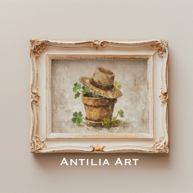 Lucky Charm Still Life Vierblättriges Kleeblatt &  Poster (Von Creator hochgeladen)