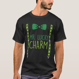 Lucky Charm Suspenders St Patrick's Day Boys Ki T-Shirt