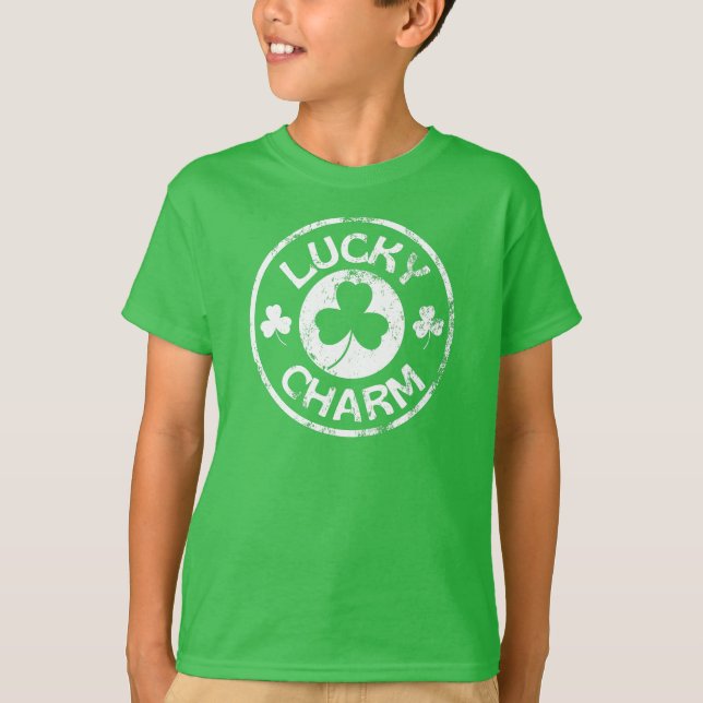 Lucky Charm Vintag St Patrick's Day T-Shirt (Vorderseite)