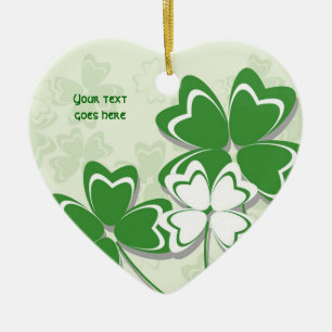 Lucky Charme Irish Klee Kleeblatt St Patricks Day Keramik Ornament