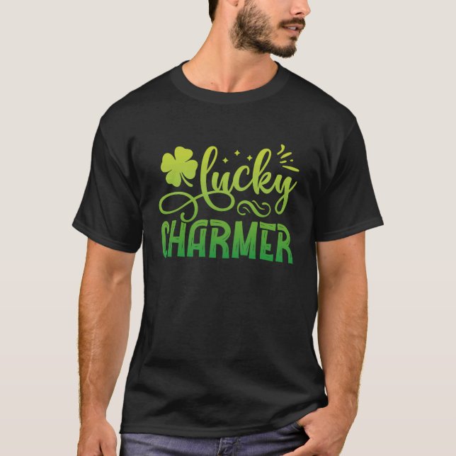 Lucky Charmer Funny St Patrick's Day Lucky Charms T-Shirt (Vorderseite)